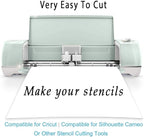 15 Pack 6 Mil Clear Mylar Stencil Sheets, 12" x 24" Blank Stencils, Reusable Template Material, Make Your Own Stencil Compatible Vinyl Cutting Machine