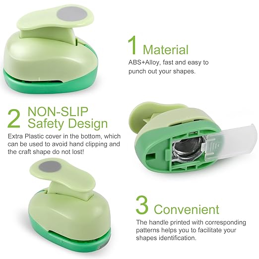 UCEC Circle Punch, 2+1.5+1 Inch Paper Punch, 3 Pcs Paper Punches for Crafting, Round Hole Punch, Circle Cutter for Scrapbook, Cards, DIY Albums Photos