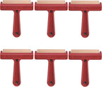Speedball Pop-in Soft Rubber Brayer, 4" (6-Pack) – Roller Tool for Crafting and Block Printing, Vinyl, Comfort Grip Handle