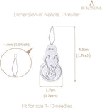 BEADNOVA Needle Threaders 100pcs Aluminum Sewing Needle Threader for Sewing Small Eye Embroidery Craft Knitting Quilting (100pcs)