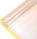 MECCANIXITY Holographic Clear PVC Vinyl Film Holographic PVC Fabric Waterproof Dichroic Film 12 x 48 Inch for Handbags Bows Earrings DIY Craft,Transparent
