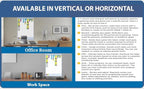PlanetSafe Planners & Calendars Sky Blue 7-Column Task, Goals & Objective Wall Vertical Organizer 36" x 24" Complete with Marker