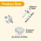 150 Sets Pin Backs Replacement Lapel Butterfly Clutch Pin Silver Butterfly Tie Tacks Metal Enamel Backing Replacement Jewelry Pins Backings Clasp Pins Keepers for Brooch for Craft Jewelry Making