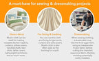 AK TRADING CO. Muslin Fabric/Textile Unbleached - Draping Fabric - Natural 2 Yards Medium Weight - 100% Cotton (63in. Wide)