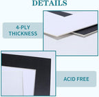 ZBEIVAN 12 Packs White and Black Colors 11x14 Picture Frame Mats for 8x10 Photos, Artworks and Prints, White Core Bevel Cut Frame Mattes