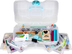 ArtBin Clear Plastic Organizer Small Parts Organizer - for DIY Arts & Crafts Storage Boxes & Organizers, Sewing Storage - Storage Box with Compartments, Project Box - Large (6 Pivot Trays) 6963PB