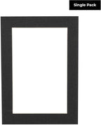 6x8 Mat for 8x10 Frame - Precut Mat Board Acid-Free Textured Black 6x8 Photo Matte Made to Fit a 8x10 Picture Frame, Premium Matboard for Family Photos, Show Kits, Art, Picture Framing, Pack of 1 Mat