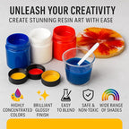 BALTIC DAY 24 Color Pigment Paste for Epoxy Resin Set – Opaque Epoxy Pigment, Epoxy Dye Paste & High Concentration Mica Powder for Resin Art, Jewelry, Tumblers, Coasters & Crafts