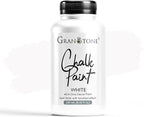 GRANOTONE Chalk Paint for Furniture, Matt-Finish Water-Based Acrylic Paint for Wood, Walls, Metal, Glass, Paper, Fabric Canvas, Maximum Coverage Chalk Paint for Kids & Adults, 250 Ml (WHITE)