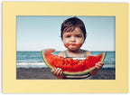 11x14 Mat for 8.5x11 Photo - Precut Soft Yellow Picture Matboard for Frames 11 x 14 Inches - Bevel Cut to Display Art 8.5 x 11 Inches - Acid Free Pack of 25 MATS with Backing Boards & Clear Bags