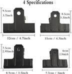Locci Black Large Bull Clips, 10 Pack Extra Large Binder Clips 4.7 Inch (120 mm) for Home, Work, Art, Office and Kitchen