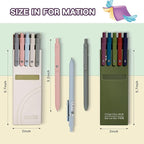 10Pcs Quick Dry Ink Pens,Retractable Gel Ink Pens,Fine Point Rolling Ball Gel Pen,Premium Smooth Writing Pens,0.5mm Cute Kawaii Pens for School Home Office Diary,Assorted Vintage Colors,Black Refill