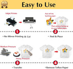 TransOurDream Upgraded Iron on Heat Transfer Paper for T Shirts (50 Sheets, 8.5x11") Iron on Transfers for Light Fabric Printable Heat Transfer Vinyl for Inkjet Printer (L2-50)