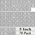 5 Inch Alphabet Letter Stencils for Painting - 70 Pack Letter and Number Stencil Templates with Signs for Painting on Wood, Reusable Letters and Numbers Stencils for Chalkboard Wood Signs & Wall Art