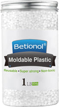 Betionol Moldable Plastic Clay, 1Lb/16oz White Modeling Clay Thermoplastic Beads for DIY Modeling Making Creative Activity, Good Creating Teaching Kits for Adults or Kids