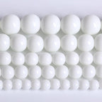 8MM Natural Stone White Porcelain Agate Beads Round Loose Stone Beads for Jewelry and Bracelets Making 90pcs 2 Strands 32"