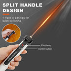 4 in 1 Hot Wire Electric Foam Cutter kit, Styrofoam Cutting Tool 15W/ 6V, Heated Foam Carving Knife Kit. (Bagged White)