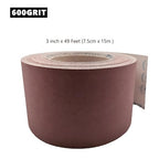 600 Grit Sandpaper Roll, 3 Inch x 49 Feet Emery Cloth Roll Aluminum Oxide Abrasive Paper Roll Continuous Sandpaper for Metalworking, Woodworker, Furniture Repair, Sanding Automotive Plumbing