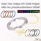 Flat Aluminum Wire Bendable Flat Wire for Crafts 5mm Metal Strips for DIY Jewelry Making Bezel Sculpting Armature 18Gauge 6.5Feet/Roll 2Rolls (5mm Wide, Silver, 2)