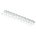 PATIKIL 24 Gauge 16" Floral Stem Wire, 100 Pcs Paper Wrapped Iron Artificial Flower Stem Accessories for DIY Bouquet Stem and Craft Decoration, White