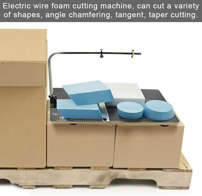 Foam Cutting Machine,Board Hot Wire Styrofoam Cutter Foam Cutting Tool Working Table Craft Machine 110V (US Stock)
