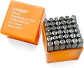 OWDEN Professional 36Pcs. Steel Metal Stamp Set,(1/4”) 6mm,Steel Number and Letter Punch Set,Alloy Steel Made HRC 58-62 for Jewelry Craft Stamping.
