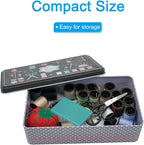 PATIKIL Magnetic Needle Storage Case, Plastic Portable Sewing Pin Keeper Needle Organizer Box Container for Embroidery Knitting Stitching, Dark Green