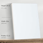 PHOENIX 22x28 Inch 2 Pack Gallery Canvas - 1.5 in Thick Large Canvases for Painting - Deep Edge 100% Cotton 11 Oz. Gesso Primed White Blank Professional Canvas Oil & Acrylic Paints
