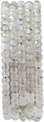 Natural Spectrolite Beads 4x2mm 120pcs Faceted Rondelle Loose Semi Gemstone Beads for Jewelry Making Design
