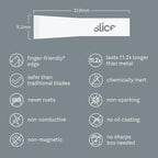 Slice 10534 Chisel Blade, Finger-Friendly Edge, Safer Choice, Never Rusts, Lasts 11x Longer Than Metal, Precision Scraping, Scratchboard Art, Sculpting