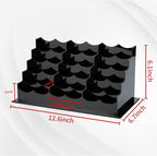 Business Acrylic Card Holder Display for Desk, 15 Slots 5 Tiers Multiple-Black Acrylic Business Card Stand Set, Holds Approximately 750 Cards