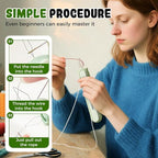 2 in 1 Needle Threader and Seam Ripper, 2025 New Automatic Threader for Hand Sewing, Storable Sewing Needles, Essential for Sewing Lover (Green)