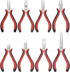 8 Packs Jewelry Pliers Set, Jewelry Making Tools with Needle Nose Pliers, Wire Cutters, Round Nose Pliers, Bent Nose Pliers