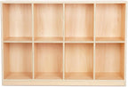OOOK 8-Compartment Backpack Wooden Storage Cabinet - Kids Toy Storage Organizer - Bookshelf for Classroom, Playroom, Kindergarten, Living Room, Office