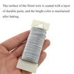 HAHIYO 22Gauge Silver Flexible Metal Floral Wire - 3 Rolls Total 115 Yards (345 Feet) for Crafts, Christmas Wreaths, Tree, Flower Arrangement, Bouquet Wrapping, Wedding DIY