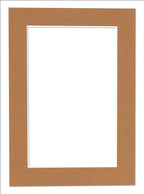 11x14 Mat for 8.5x11 Photo - Precut Aged Oak Brown Picture Matboard for Frames Measuring 11 x 14 Inches - Bevel Cut Matte to Display Art Measuring 8.5 x 11 Inches - Acid Free ONE MAT
