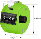 12 Pcs Hand Tally Counter 4-Digit Lap Counter Clicker, Manual Mechanical Handheld Pitch Click Counter with Finger Ring for School Golf & Knitting Row Croche