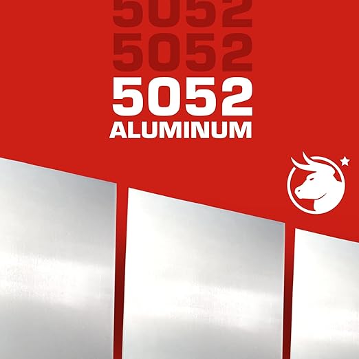 Metoro 2 Pack .250 x 12 x 8 Aluminum Sheet Plate - Grade 5052 | Durable & Versatile Metal for DIY, Industrial, Signage, Prototyping | Corrosion-Resistant, Weldable, and Strong (2, 1/4" x 12" x 8")
