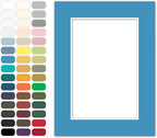 Poster Master Bay Blue Matboard – 4-Ply Acid-Free Picture Mat Board with 45° Beveled Cut, Made in USA, Custom Cut to Any Size, 1/16" Thickness for Framing & Displays