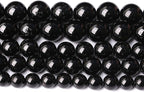 46pcs 8mm AAAA Natural Black Tourmaline Gemstone Beads Round Loose Beads for Jewelry Making DIY Bracelet Necklace