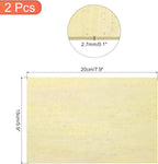 MECCANIXITY 2 Pcs Stained Glass Sheet Mosaic Tile 7.9 Inch x 5.9 Inch Apricot Stained Glass Sheets for Crafts DIY Art Project