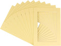 11x14 Mat for 8.5x11 Photo - Precut Soft Yellow Picture Matboard for Frames 11 x 14 Inches - Bevel Cut to Display Art 8.5 x 11 Inches - Acid Free Pack of 25 MATS with Backing Boards & Clear Bags