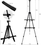 Art Easel Stand for Painting Canvases - 66-Inch Adjustable Metal for Adults Tabletop & Outdoor Use - Lightweight Portable Easel for Displaying & Drawing - Sturdy,4-Pack.