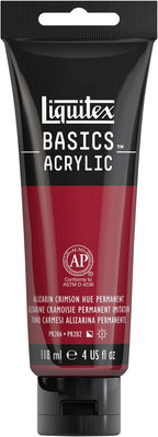 Liquitex BASICS Acrylic Paint, 118ml (4-oz) Tube, Alizarin Crimson Hue