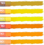 Mifuner Soft Oil Pastels Set (6 Sticks,6 Colors),Colors Heavy Oil Pastels Vibrant and Creamy,Pastel Art Supplies for Artists,Gallery Oil Painting Stick,Beginners,Adult Art Drawing Yellow