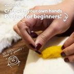 Woolbuddy Needle Felting Kit for Beginners Adults, Penguin Sea Animal Project, Includes Supplies, Two Needles, and Clear Instructions for Creative Crafts
