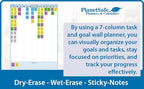 PlanetSafe Planners & Calendars Sky Blue 7-Column Task, Goals & Objective Wall Vertical Organizer 36" x 24" Complete with Marker