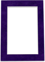 8x10 Mat Bevel Cut for 5x8 Photos - Acid Free Purple Crocus Suede Precut Matboard - For Pictures, Photos, Framing - 4-ply Thickness