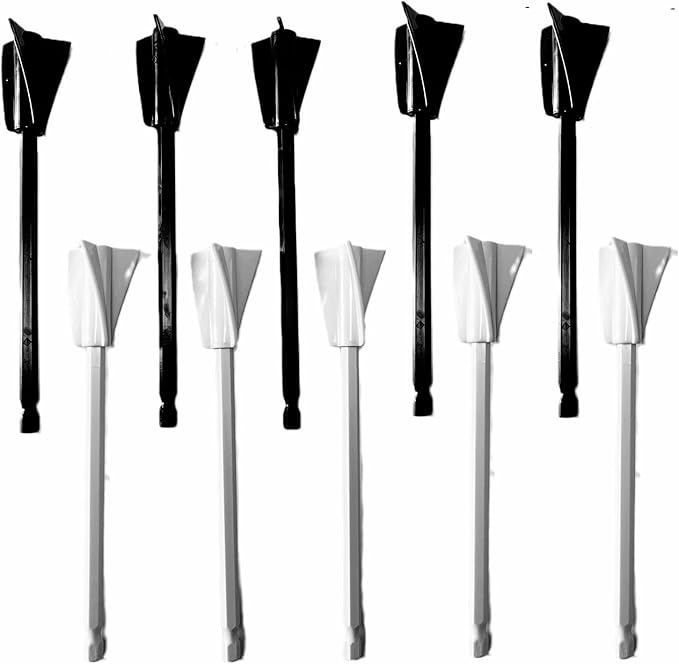 Resin Mixer Epoxy Mixer Paddles,10 PCS Drill Mixing Attachment,Reusable Paint Mixer for Drill,Epoxy drill paddles drill mixer Drill Attachment Paint Stirrers Epoxy Stirrer-Black+White