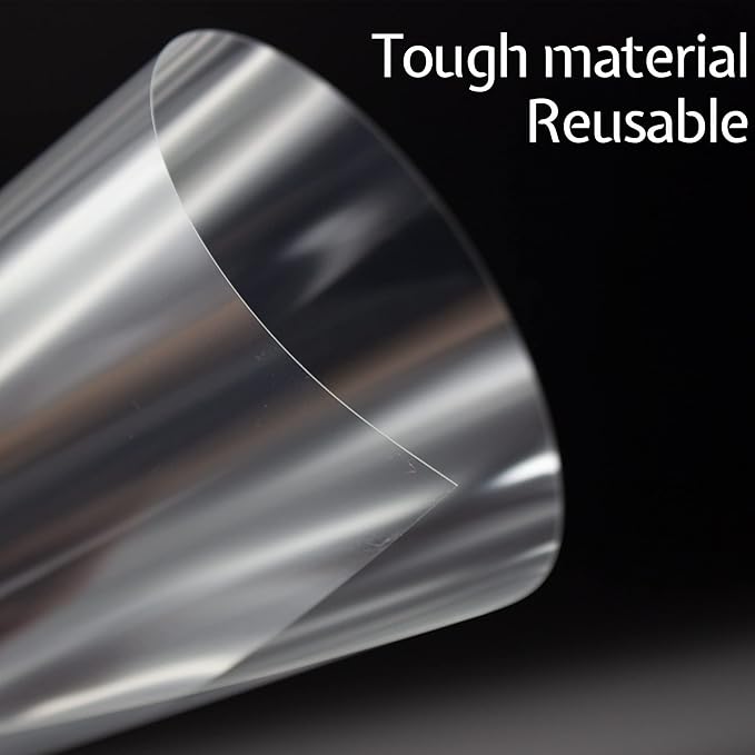 7.5 Mil Blank Mylar Stencil Sheet (10Pcs),12 x 24 Inch Clear Plastic Sheets, Acetate Sheets for Crafts, PET Plastic Sheets for Cutting Machine, PET Stencil Material